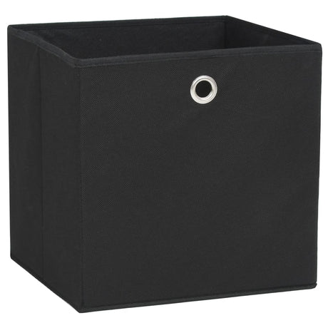 Boîtes de rangement Vidaxl 4 PCS 28X28X28 CM Tissu non tissé noir