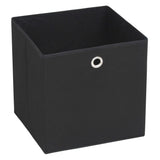 Boîtes de rangement Vidaxl 10 PCS 28X28X28 CM Tissu non tissé noir