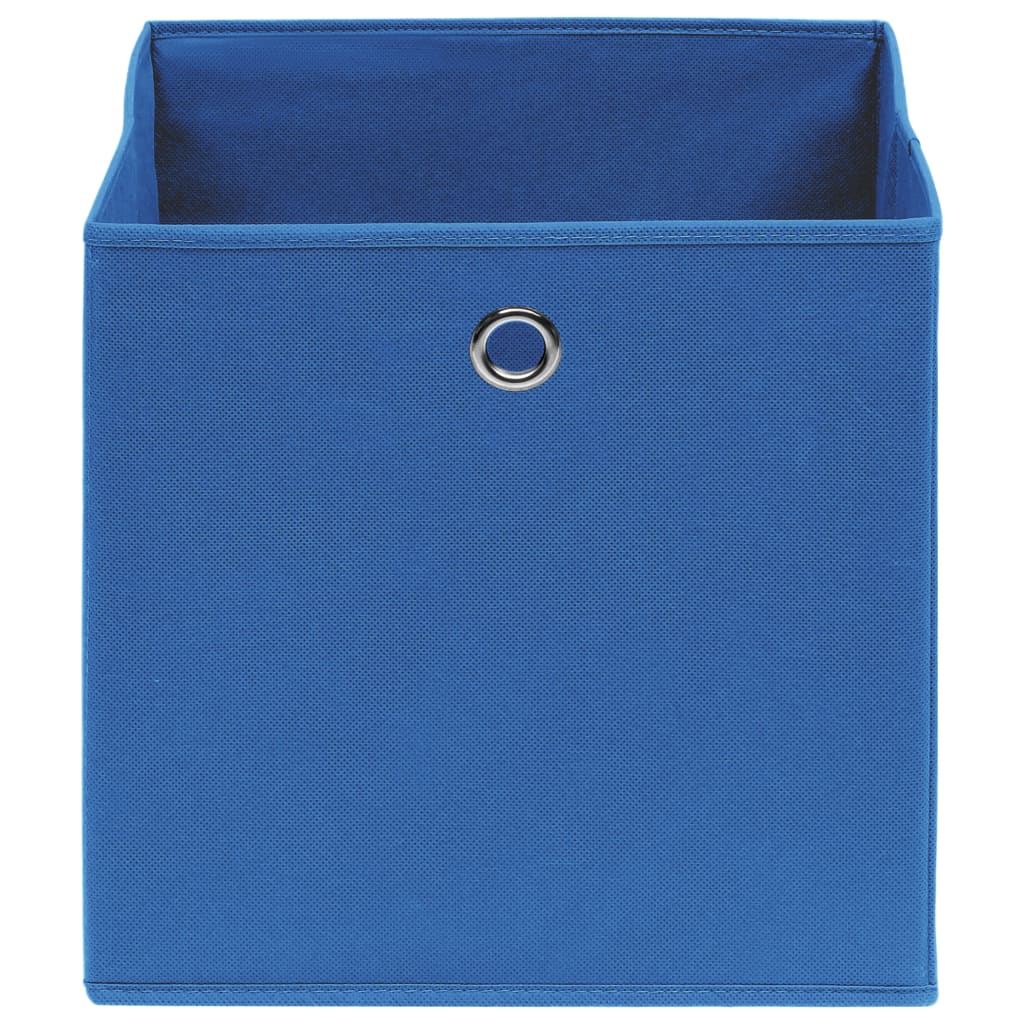 Boîtes de stockage Vidaxl 10 PCS 28X28X28 CM BLEUIL BLEU