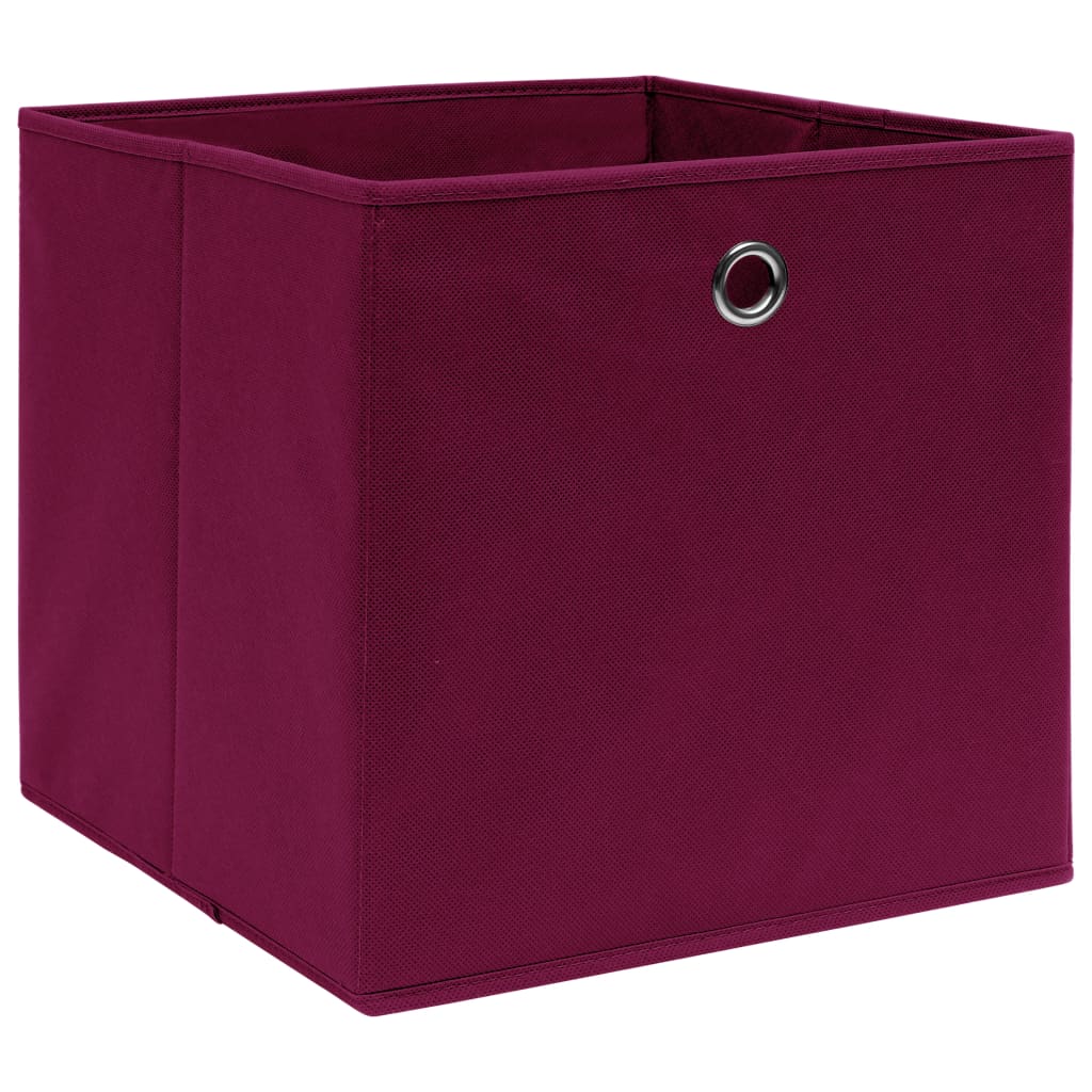 Vidaxl Storage boxes 4 pcs 28x28x28 cm Nonwoven fabric dark red