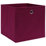 Vidaxl Storage boxes 4 pcs 28x28x28 cm Nonwoven fabric dark red