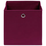 Boîtes de rangement Vidaxl 4 PCS 28X28X28 CM Tissu non tissé rouge foncé