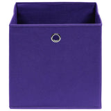Boîtes de rangement Vidaxl 4 PCS 28X28X28 CM Tissu non tissé violet
