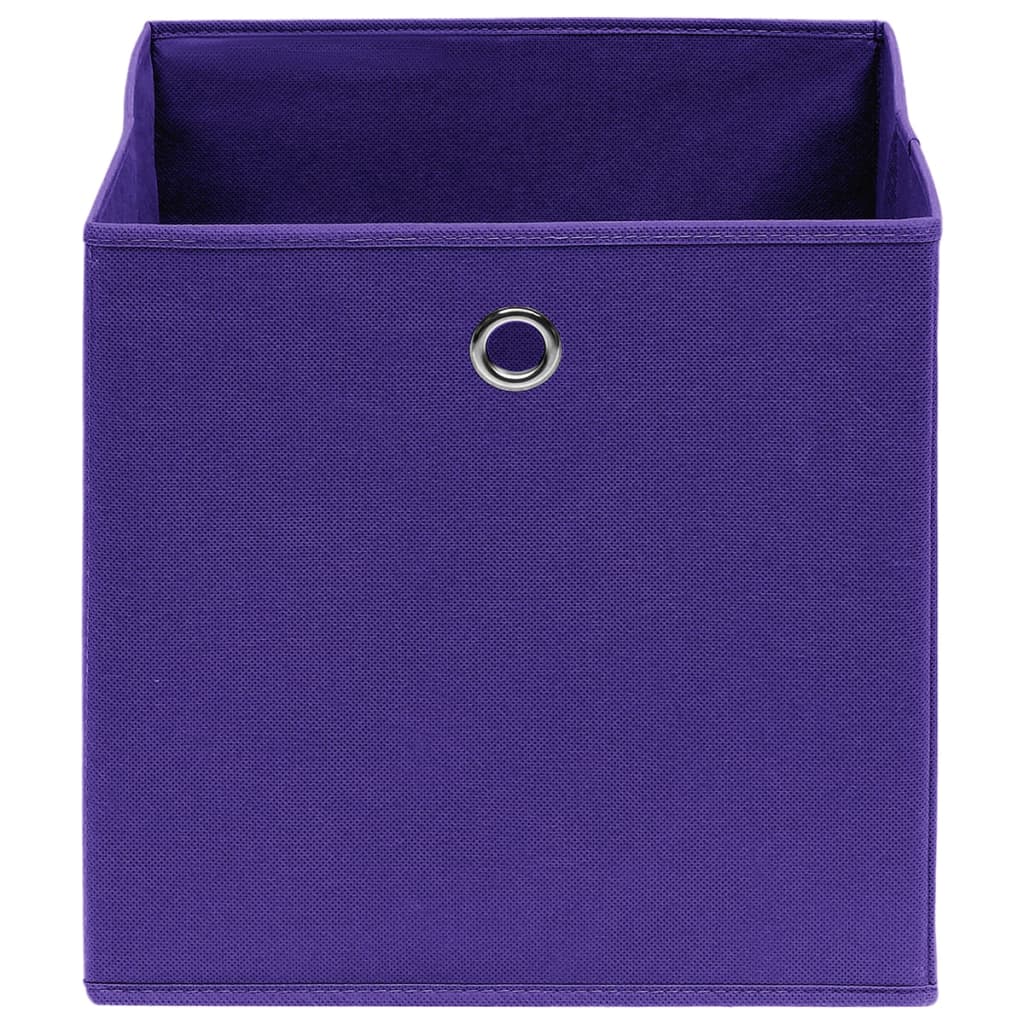 Vidaxx boîtes de rangement 10 pcs 28x28x28 cm tissu non tissé violet