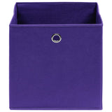 Vidaxx boîtes de rangement 10 pcs 28x28x28 cm tissu non tissé violet