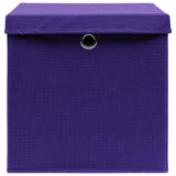 Boîtes de stockage Vidaxl avec couvercle 10 ST 28X28X28 cm violet