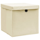 Boîtes de rangement Vidaxl avec couvercle 10 pcs 28x28x28 cm -colored