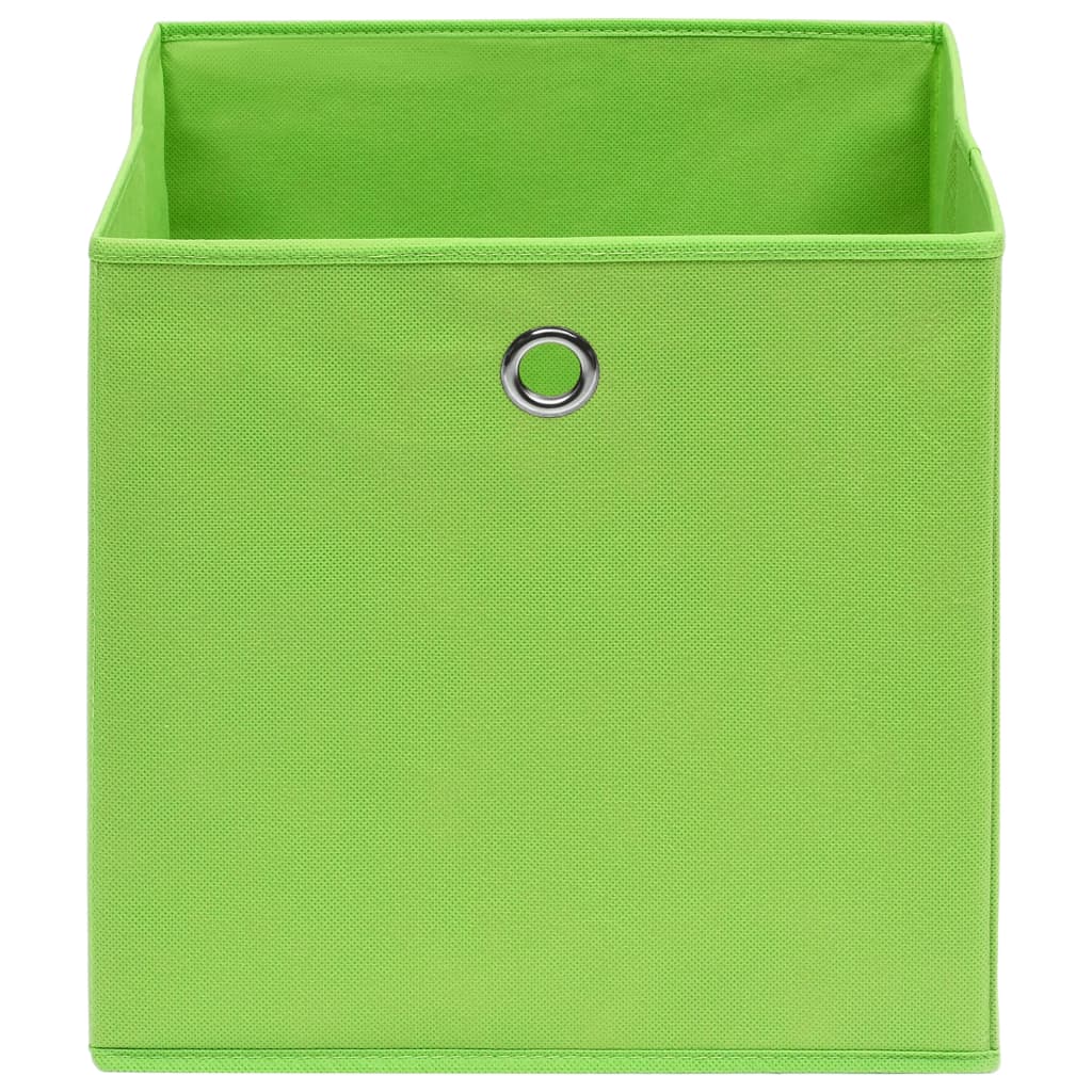 Boîtes de rangement Vidaxl 10 PCS 28X28X28 CM VERT DE TASS