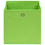 Boîtes de rangement Vidaxl 10 PCS 28X28X28 CM VERT DE TASS