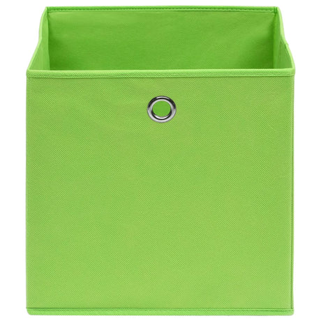 Boîtes de rangement Vidaxl 10 PCS 28X28X28 CM VERT DE TASS