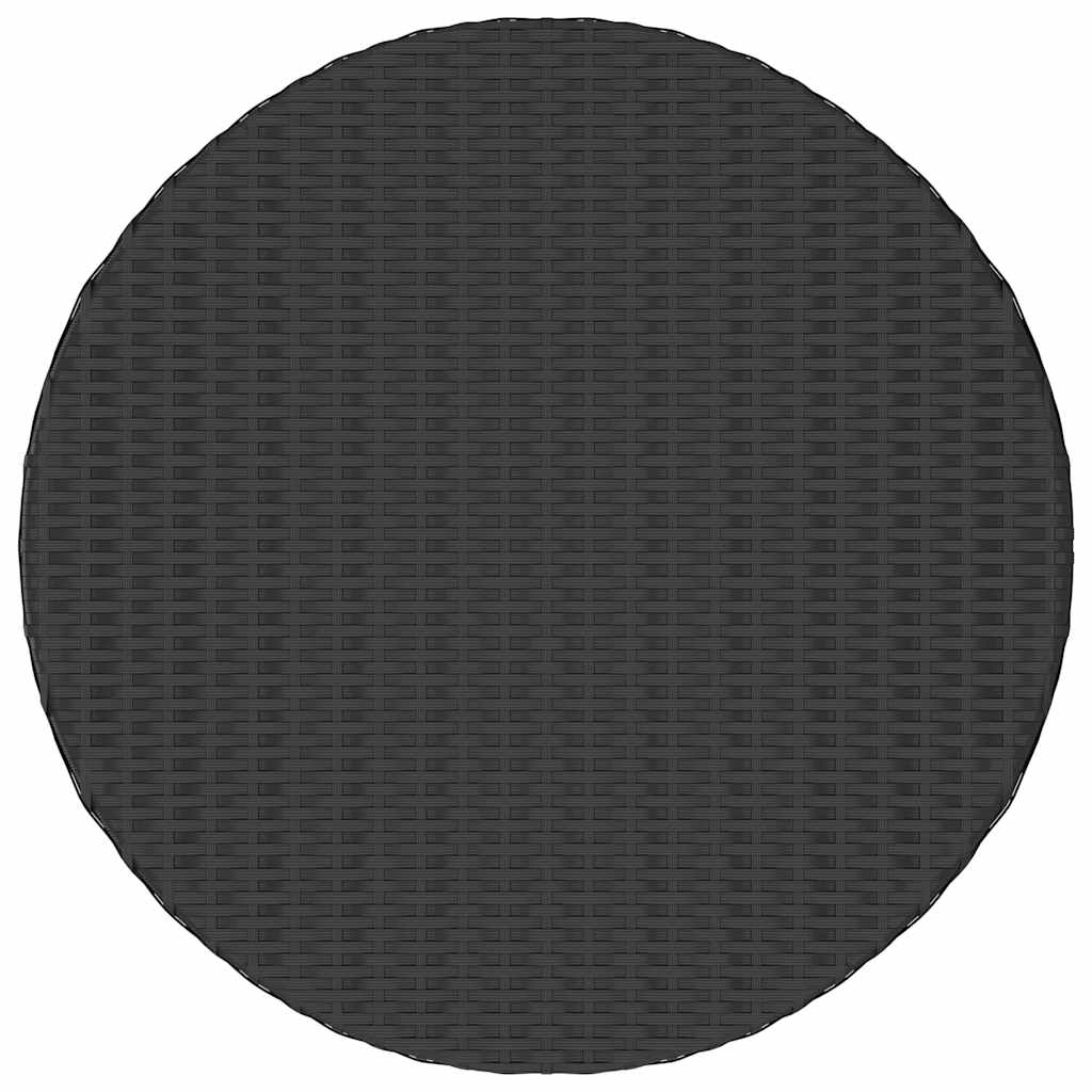 Vidaxl tuintafel 70x70x73 cm poly rattan zwart