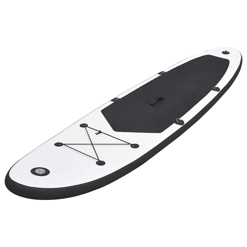 Vidaxl Stand Up Paddleboard Zestaw nadmuchiwany czarno -biały