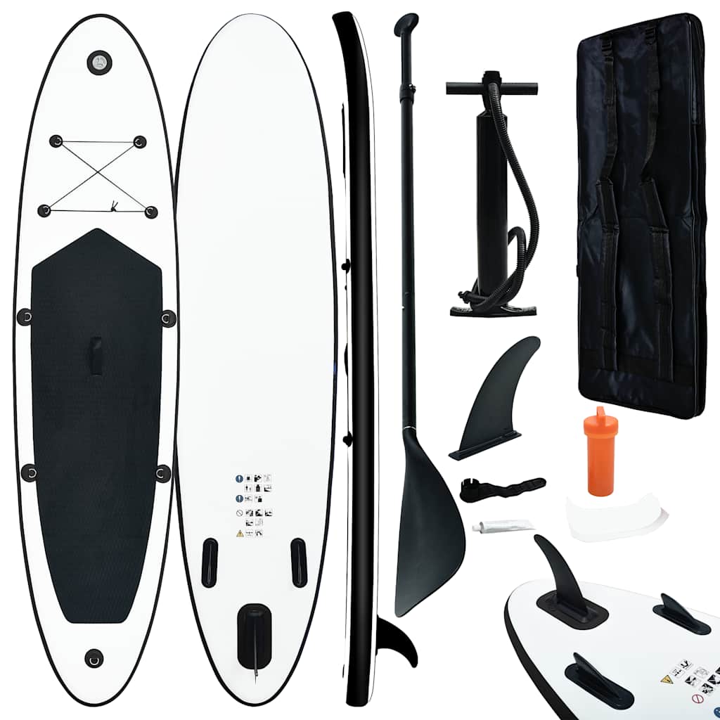 Vidaxl Stand Up Paddleboard set nafukovací černá a bílá