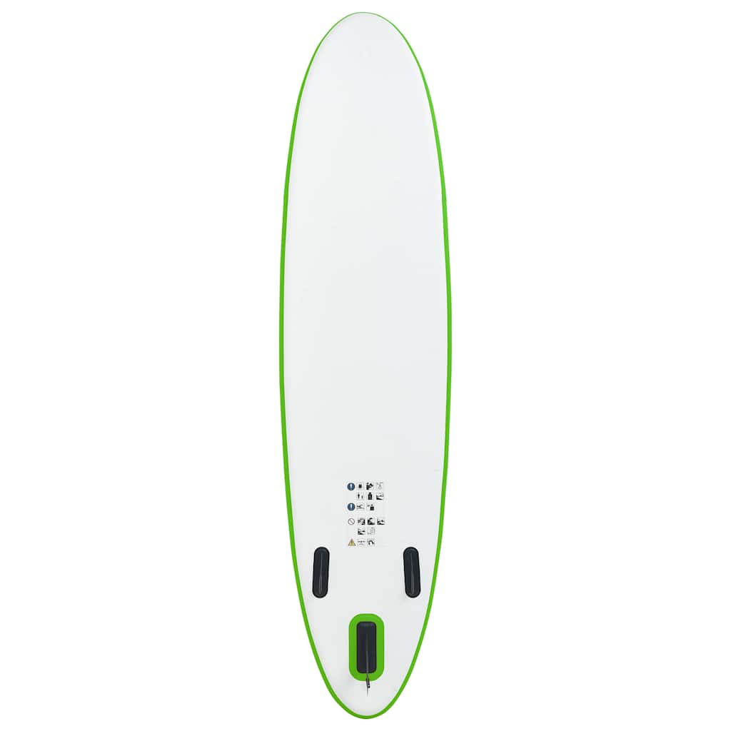 Vidaxl Stand Up Paddleboard Set aufblasbares Grün und Weiß