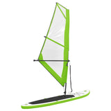 Vidaxl Stand Up Paddleboard inflable con set de vela verde y blanco