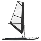 Vidaxl stand up paddleboard opblaasbaar met zeilset zwart en wit