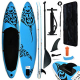 Vidaxl stand up paddleboardset opblaasbaar 305x76x15 cm blauw