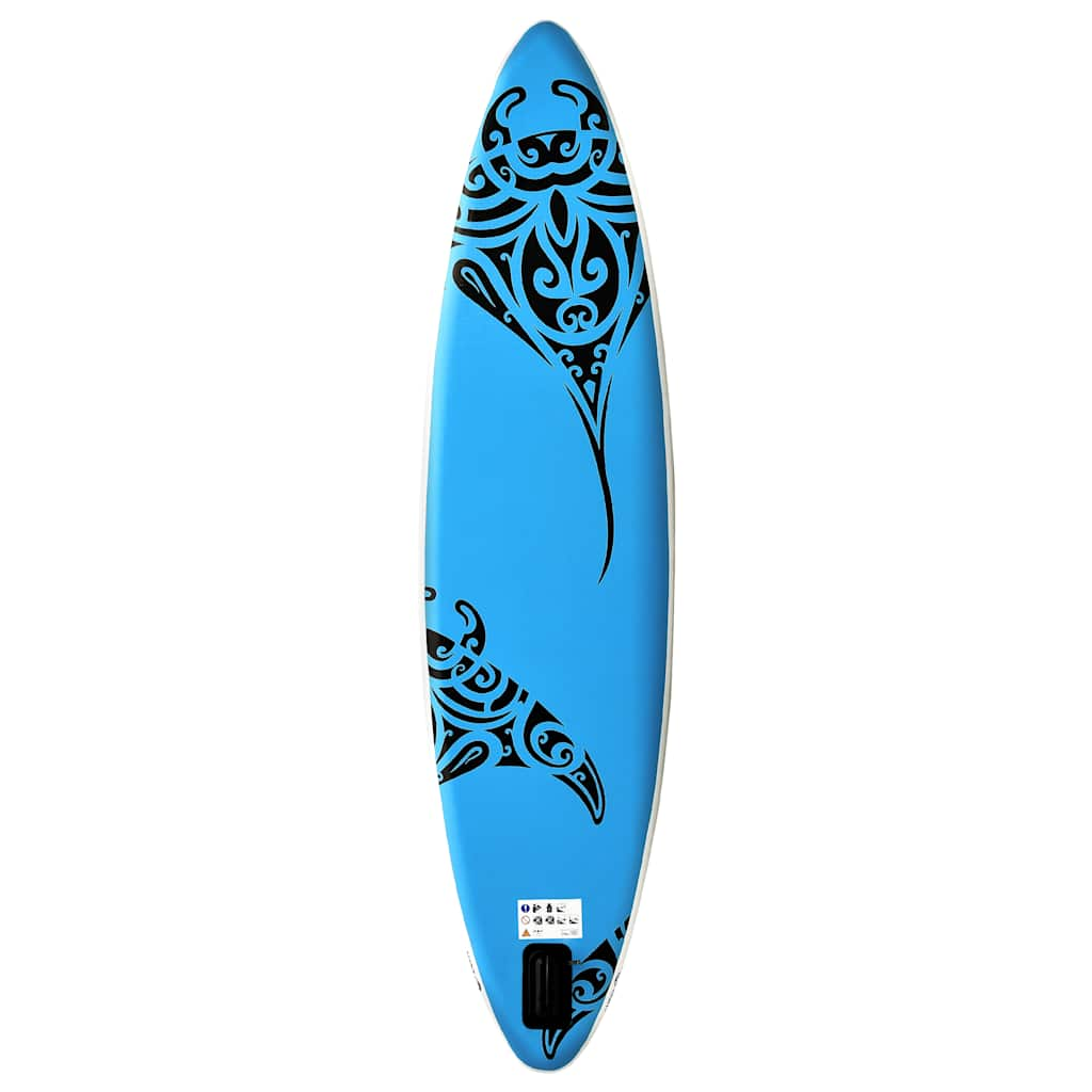 Vidaxl stand up paddleboard Set gonflable 366x76x15 cm bleu