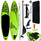 Vidaxl Stand erop Paddelboard Set inflatable 320x76x15 cm gréng