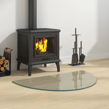 Vidaxl glass plate for fireplace half around 800x500 mm