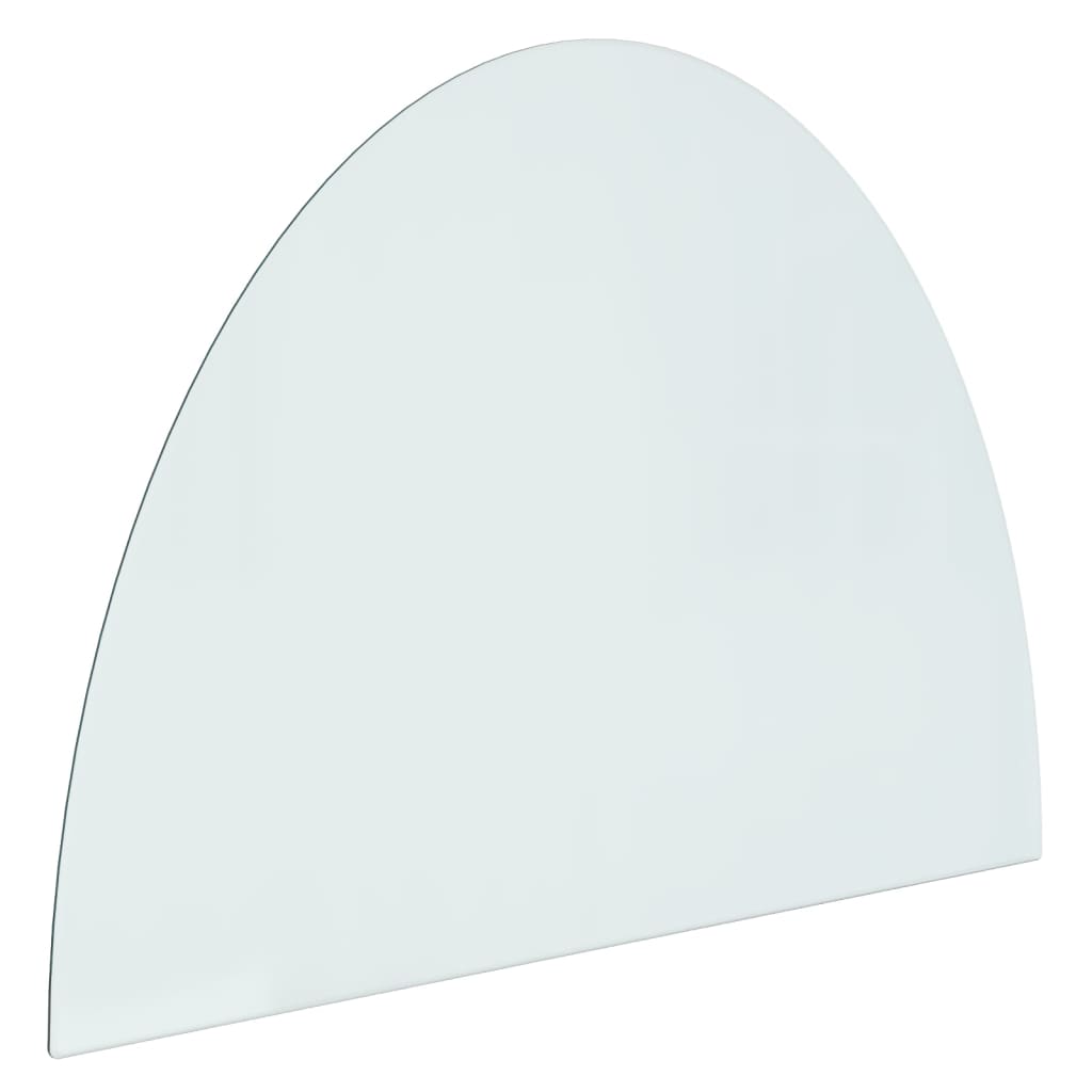 Vidaxl glasplaat voor open haard half rond 800x600 mm