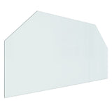 Vidaxl glass plate fireplace hexagonal 100x50 cm