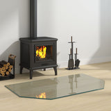 Vidaxl glass plate fireplace hexagonal 100x60 cm