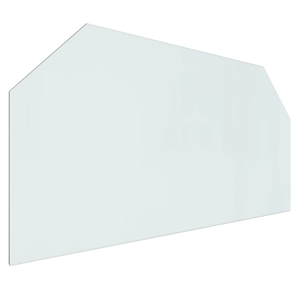 VIDAXL Glassplatten Kamin hexagonal 120x60 cm