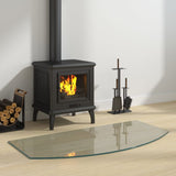 Vidaxl glass plate fireplace 100x50 cm