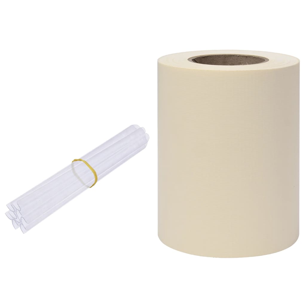 VIDAXL Haveskærm 70x0,19 m PVC creme -farvet