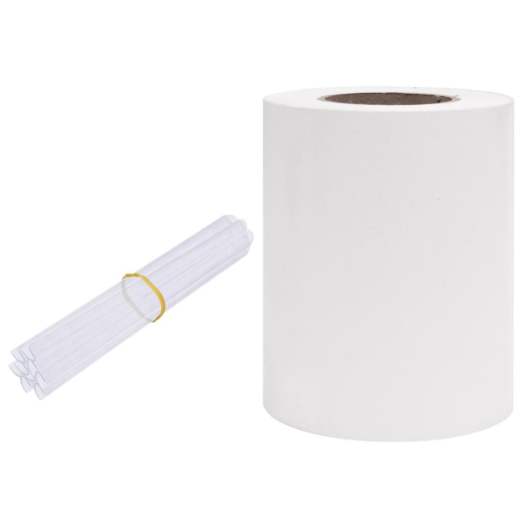 Vidaxl Haveskærm 35x0,19 m PVC White