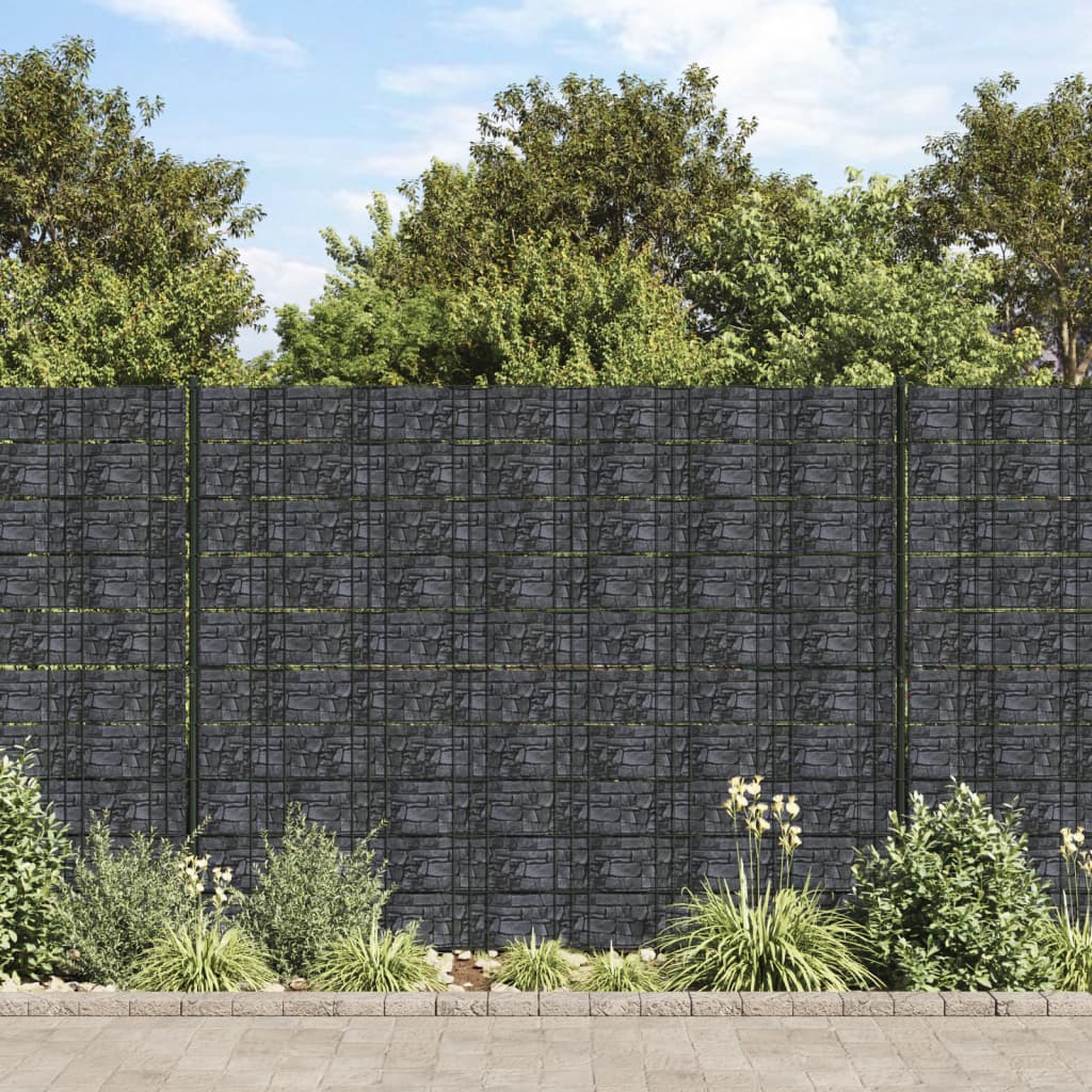 Vidaxl Garden screens 4 st 35x0.19 m PVC Gray