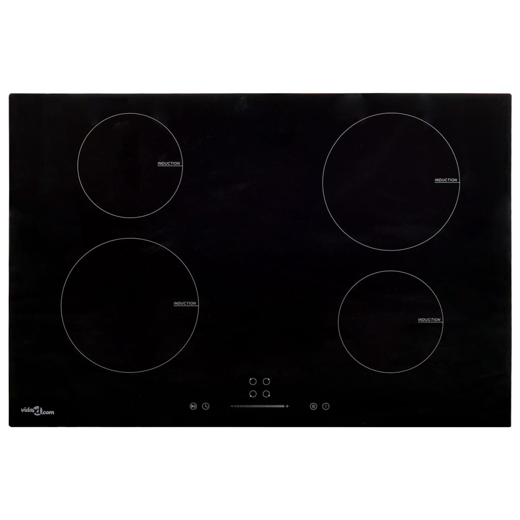 Vidaxl Induction Hob 4 zones Contrôle tactile 7000 W 77 cm Verre