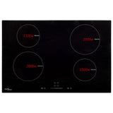 Vidaxl Induction Hob 4 zones Contrôle tactile 7000 W 77 cm Verre