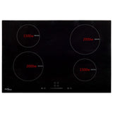 Vidaxl Induction Hob 4 Zones Touch Control 7000 W 77 cm glass