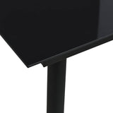 Vidaxl tuintafel 80x80x74 cm staal en glas zwart