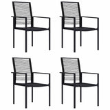 Vidaxl tuinstoelen 4 st pvc-rattan zwart