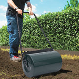 Rouleau à gazon Vidaxl 50 l 63 cm vert et noir