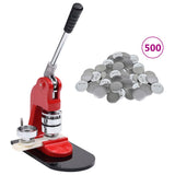 Machine de bouton Vidaxl avec 500 pièces de bouton PC 25 mm