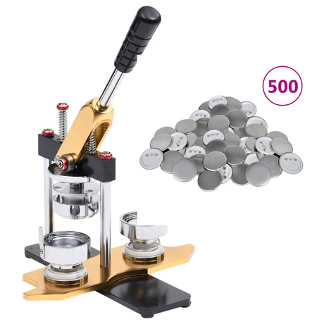 Machine de bouton Vidaxl Exécution du déjeuner avec 500 pièces de bouton ST 58 mm