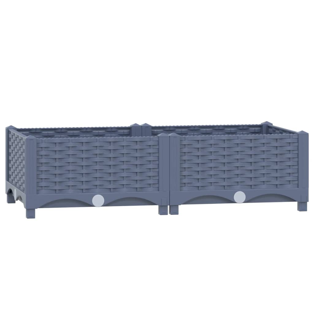 Vidaxl Planter je dvignil 80x40x23 cm polipropilen