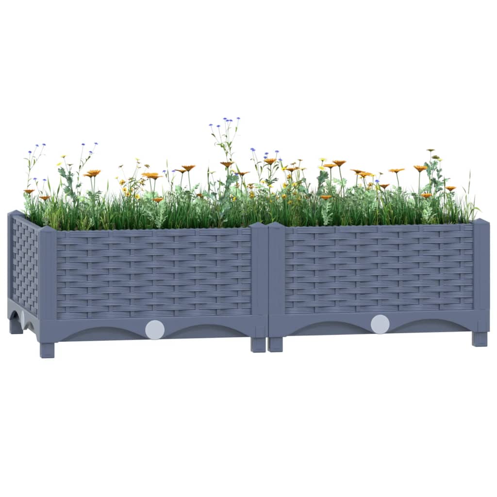 Vidaxl Planter je dvignil 80x40x23 cm polipropilen