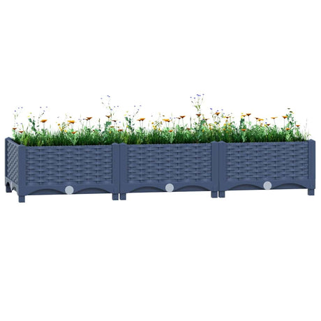 Vidaxl Planter enlevé 120x40x23 cm en polypropylène