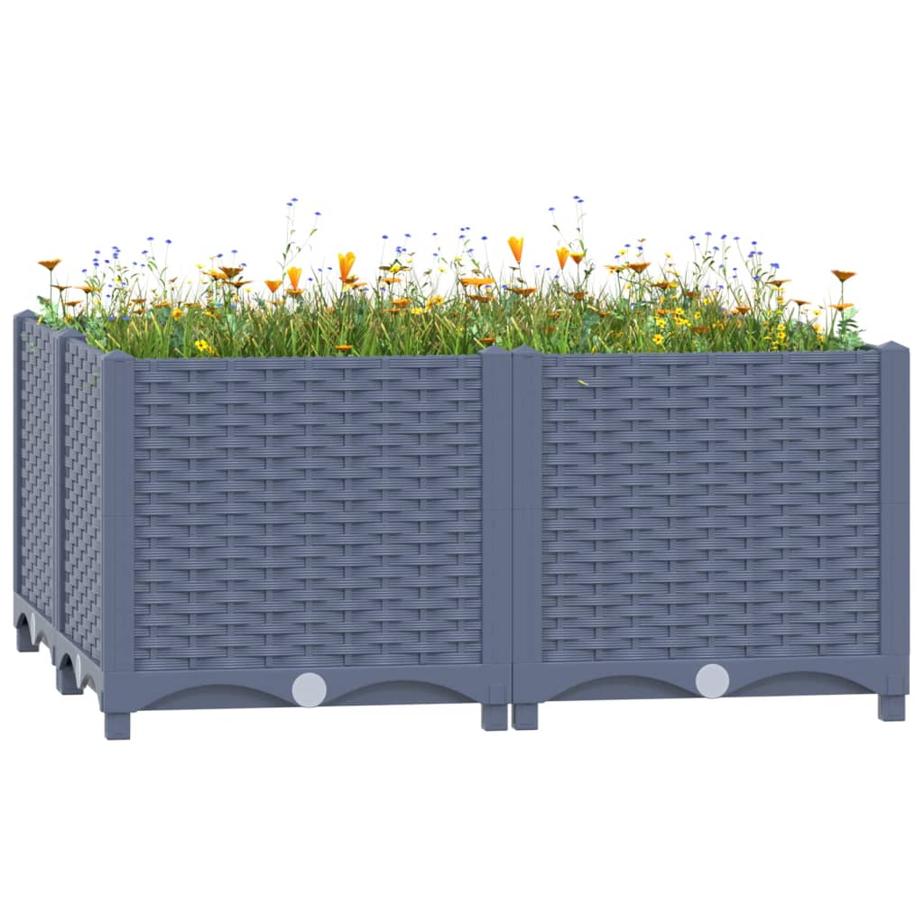 Vidaxl Planter hevet 80x80x38 cm polypropylen