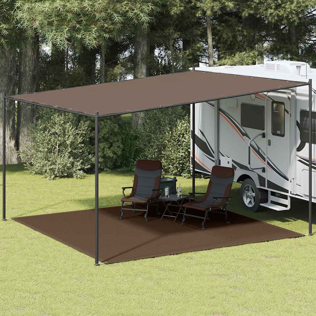 Tapis de tente Vidaxl 400x400 cm brun