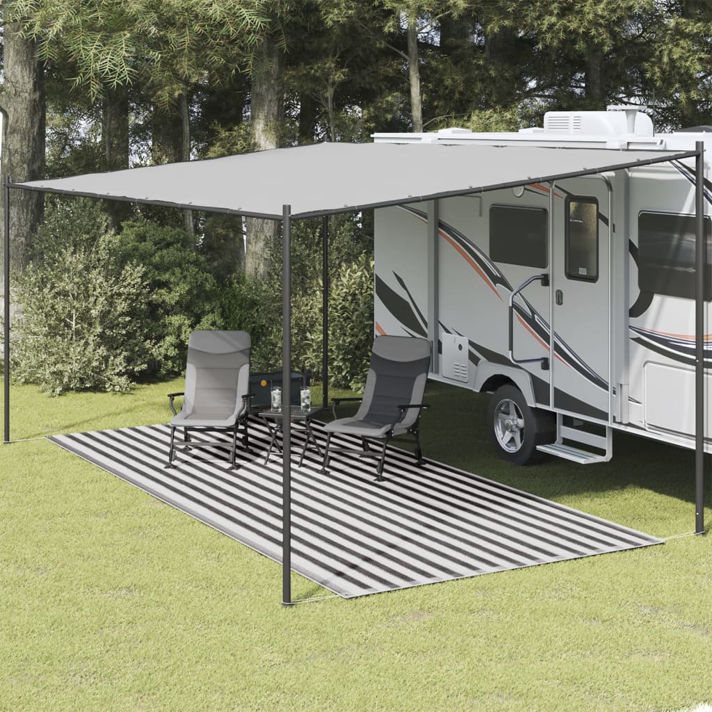 Tappeto tenda Vidaxl 250x550 cm antracite -colorato e bianco