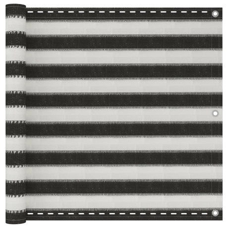 Écran de balcon Vidaxl 90x500 cm anthracite HDPE et blanc