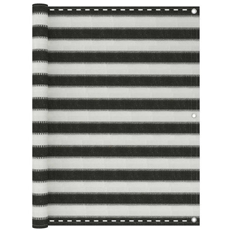 Écran de balcon Vidaxl 120x500 cm anthracite HDPE et blanc