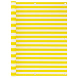 Écran de balcon Vidaxl 120x400 cm HDPE jaune et blanc