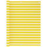 Écran de balcon Vidaxl 120x500 cm HDPE jaune et blanc